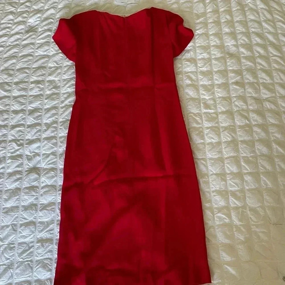 Moschino red ruched shift dress - Picture 8 of 14